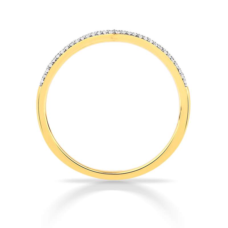 Bague or 750 2 tons diamants - vue 2