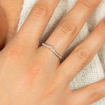 Bague or 750 2 tons diamants - vue porté 1