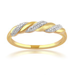 Bague or 750 2 tons diamants - vue 1