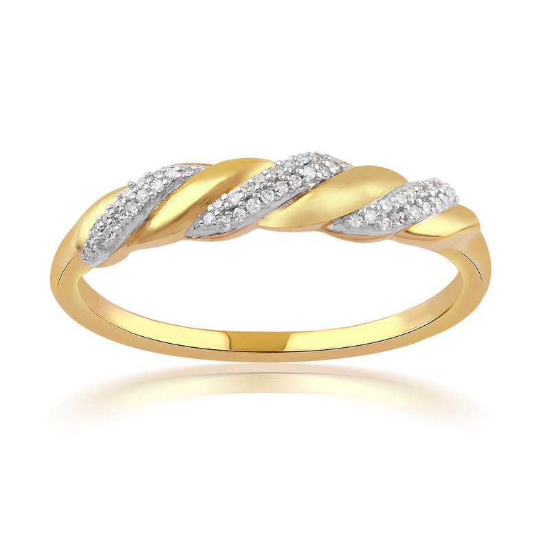 Bague or 750 2 tons diamants - vue 1