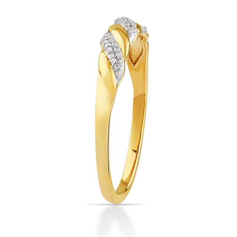 Bague or 750 2 tons diamants - vue D1