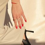 Bague or 750 jaune diamants - vue porté 3