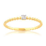 Bague or 750 jaune diamants - vue 1