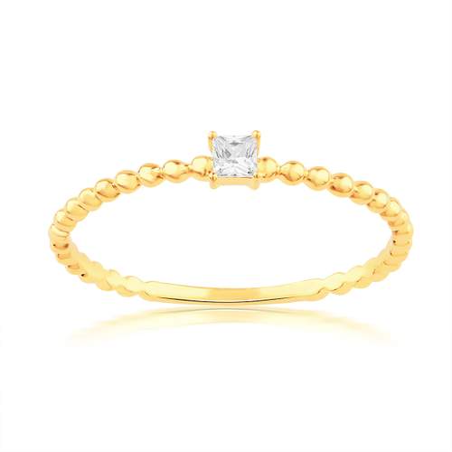 Ring, goud 750, 2 diamanten