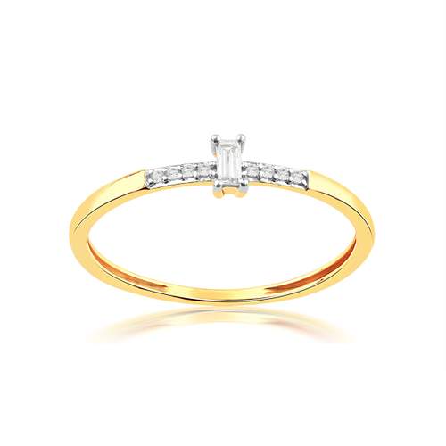 Bague or 750 2 tons diamants