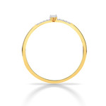 Bague or 750 2 tons diamants - vue 2