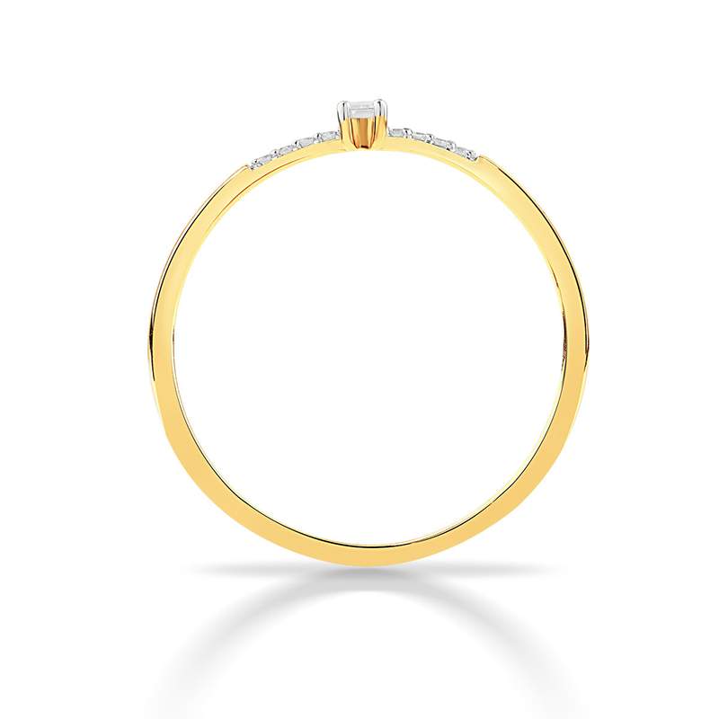 Bague or 750 2 tons diamants - vue 2