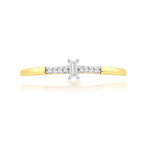 Bague or 750 2 tons diamants - vue 3