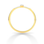 Bague or 750 2 tons diamants - vue 2