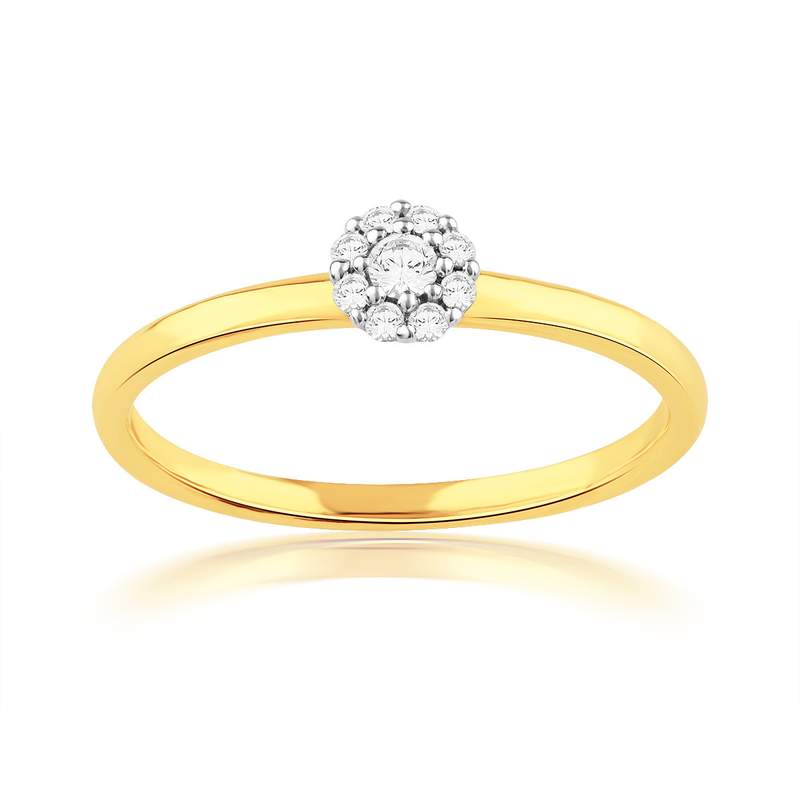 Bague or 750 2 tons diamants - vue 1