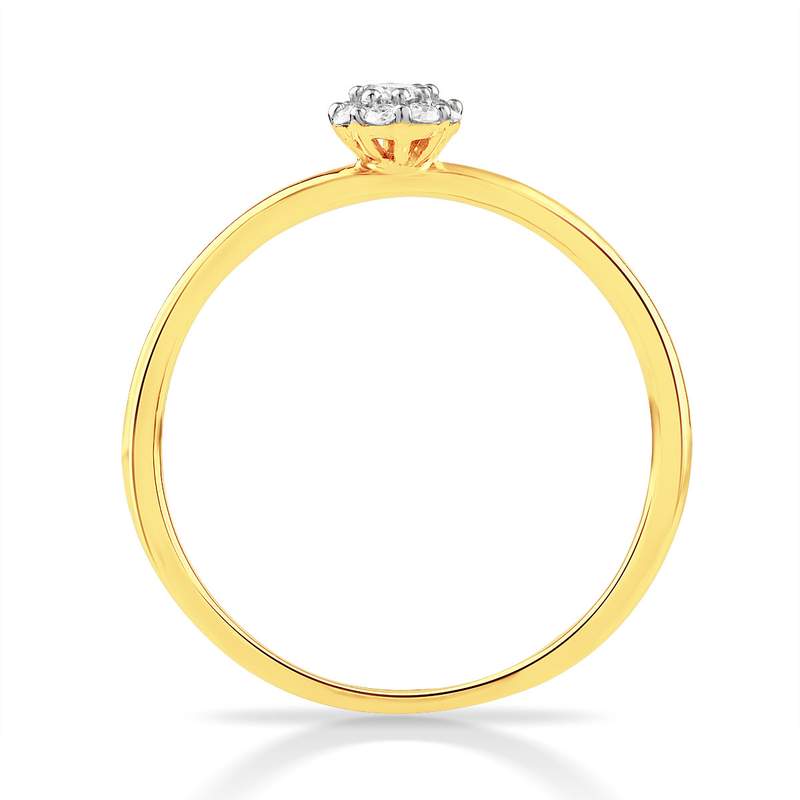 Bague or 750 2 tons diamants - vue 2