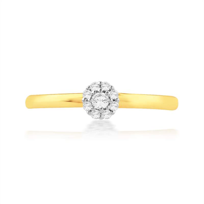 Bague or 750 2 tons diamants - vue 3
