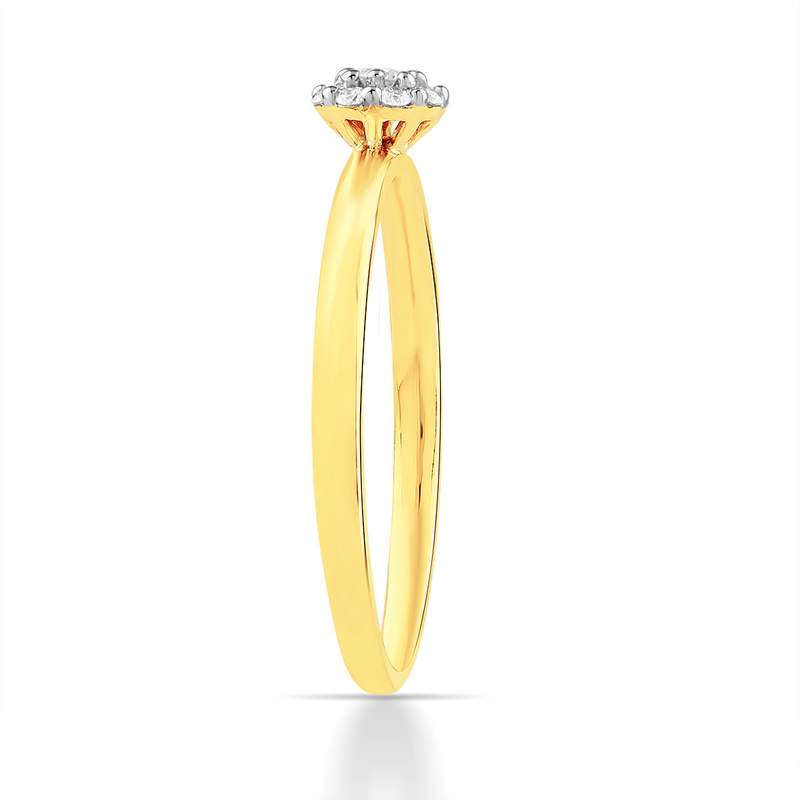 Bague or 750 2 tons diamants - vue D1