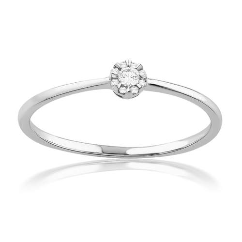750 witgouden diamanten ring