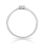 Bague or 750 blanc diamants - vue 3
