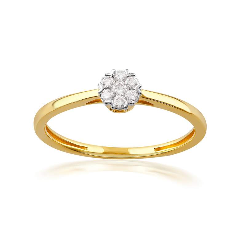 Bague or 750 2 tons diamants - vue 1