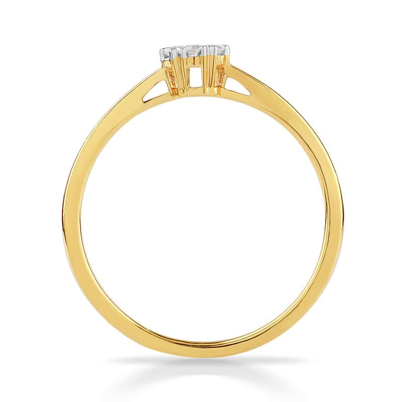 Bague or 750 2 tons diamants - vue 2