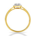 Bague or 750 jaune diamants - vue 2