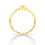 Bague or 750 jaune diamants - vue 2
