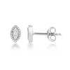 Boucles d'oreilles or 750 blanc diamants - vue V1