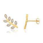 Boucles d'oreilles or 750 2 tons diamants - vue 1
