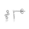 Boucles d'oreilles or 750 blanc diamants - vue V1