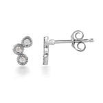 750 white gold diamond earrings - view 1