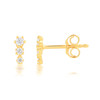 Boucles d'oreilles or 750 2 tons diamants - vue V1