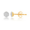 Boucles d'oreilles or 750 jaune diamants - vue V1