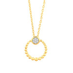 Collier or 750 2 tons diamants 42cm - vue 1