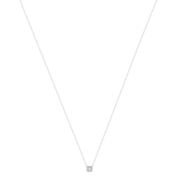 Collier or 750 blanc diamants 45cm