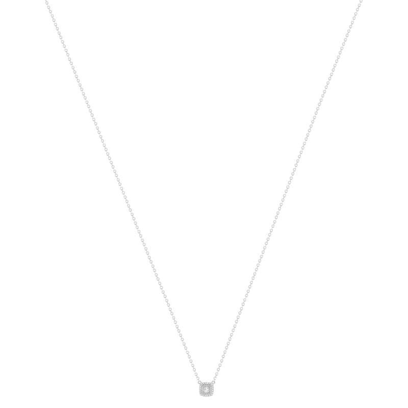 Collier or 750 blanc diamants 45cm - vue 2