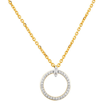 Collier or 750 jaune diamants 45cm