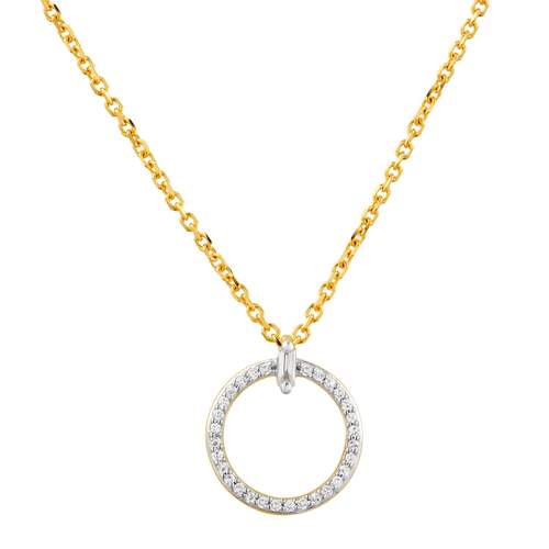 Necklace gold 750 yellow diamonds 45cm