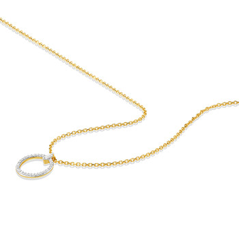 Collier or 750 jaune diamants 45cm