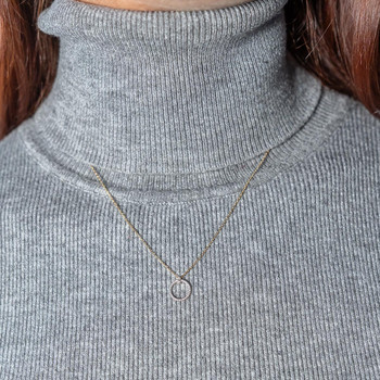 Collier or 750 jaune diamants 45cm