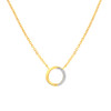 Collier or 750 jaune diamants 45cm - vue V1