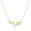 Collier or 750 jaune diamants 45cm - vue V1