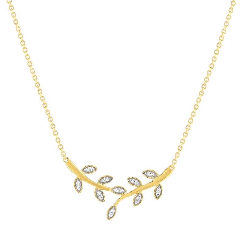 Collier or 750 jaune diamants 45cm - vue 1