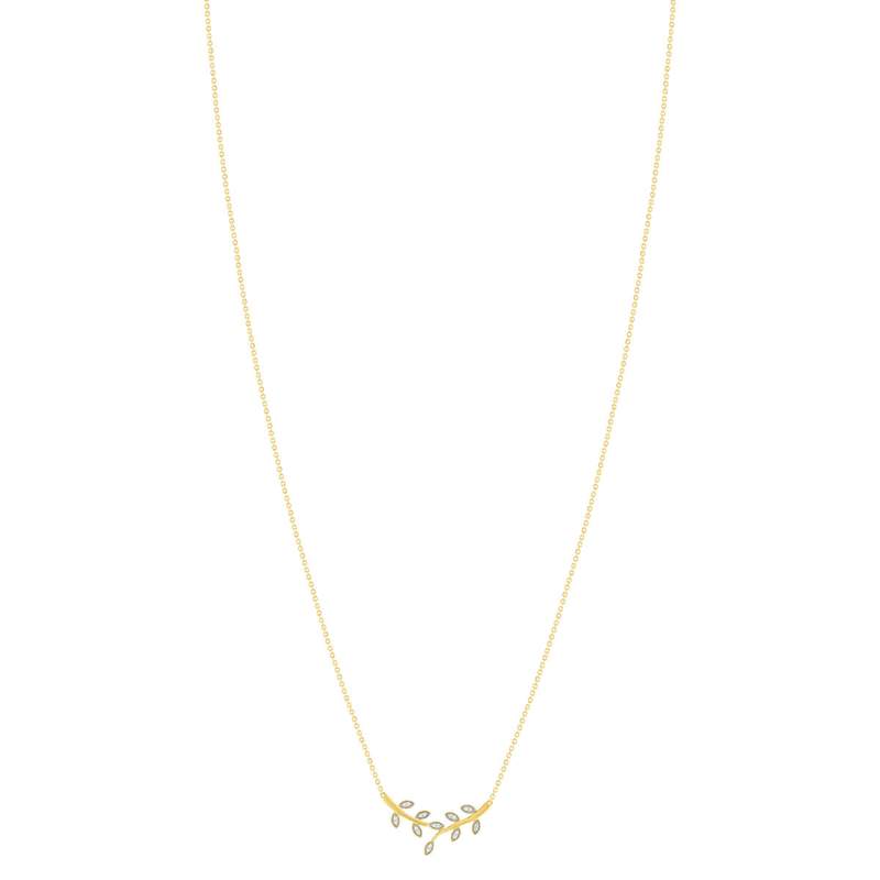Collier or 750 jaune diamants 45cm - vue 2
