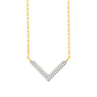 Collier or 750 jaune diamants 45cm