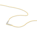 Collier or 750 jaune diamants 45cm - vue D1