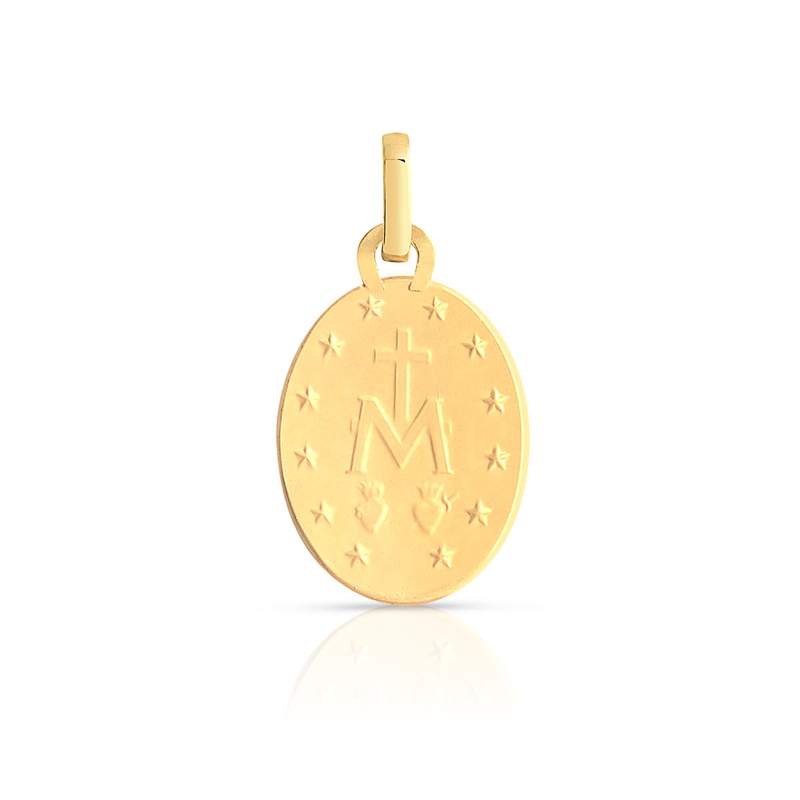 Médaille or 750 jaune vierge miraculeuse - vue D1