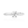 Bague or 750 blanc diamant - vue V3