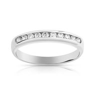 Alliance demi-tour platine 950 diamant