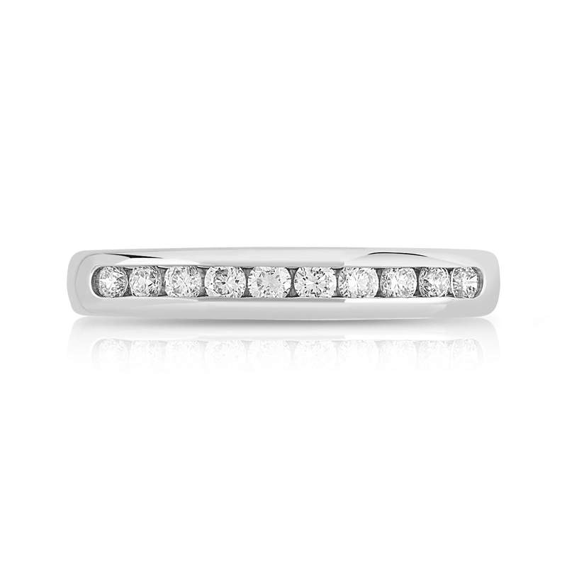 Alliance platine 950 demi-tour diamants 3,33 mm - vue 3