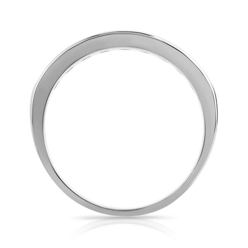 Alliance platine 950 demi-tour diamants 3,8 mm - vue 2