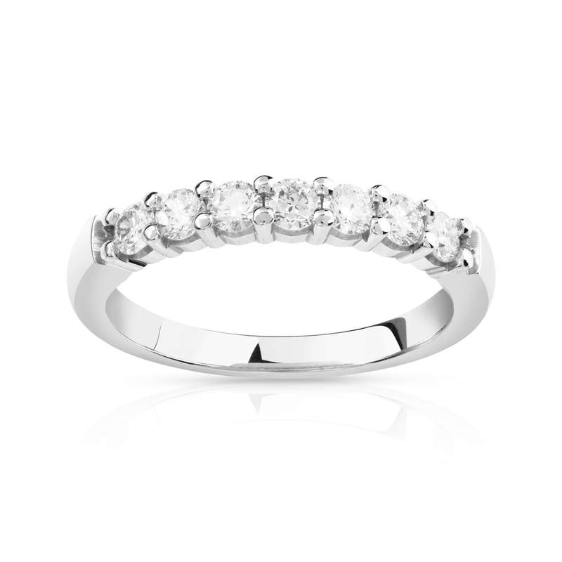 Alliance platine 950 demi-tour diamants 2,9 mm - vue 1