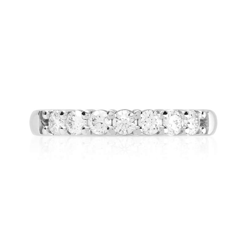 Alliance platine 950 demi-tour diamants 2,9 mm - vue 3