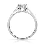 Bague or 750 blanc diamant - vue 2
